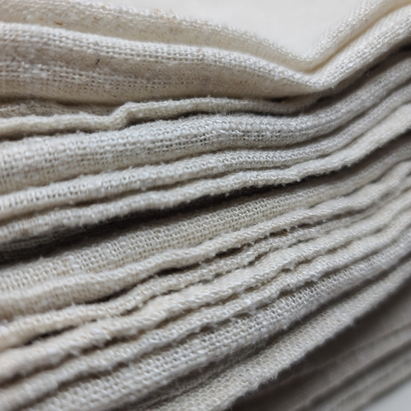 Saro Lifestyle Solid Color Linen Blend Set of 12 Natural, 20" - Picture 9 of 9